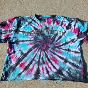 Hand dyed thrifted crop top